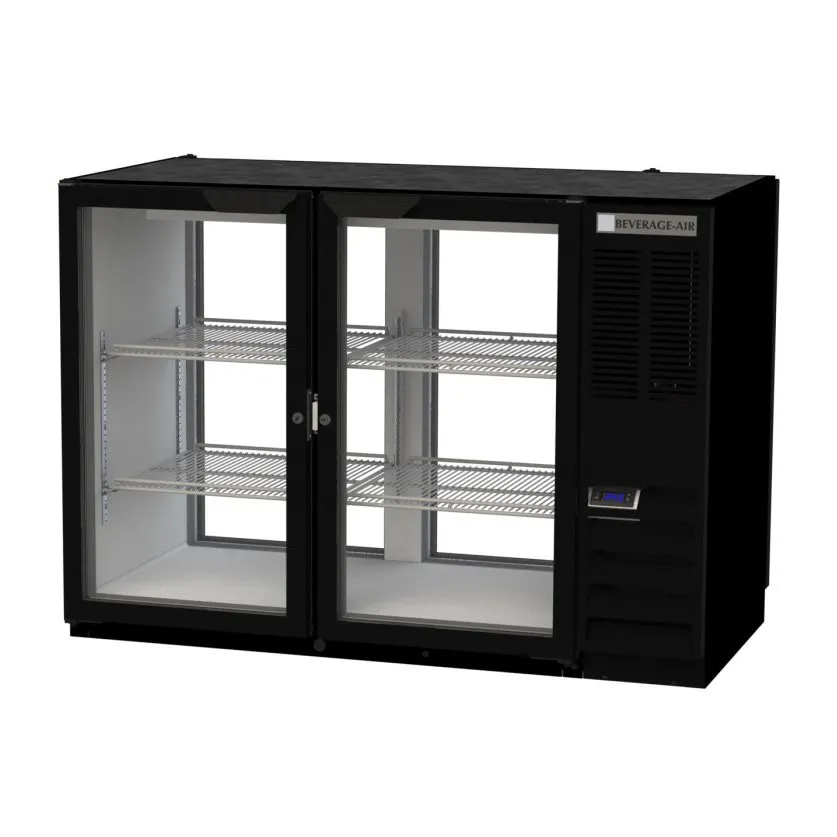 Beverage Air BB48HC-1-FG-PT-B 48" Two Section Pass-Thru Back Bar Cooler