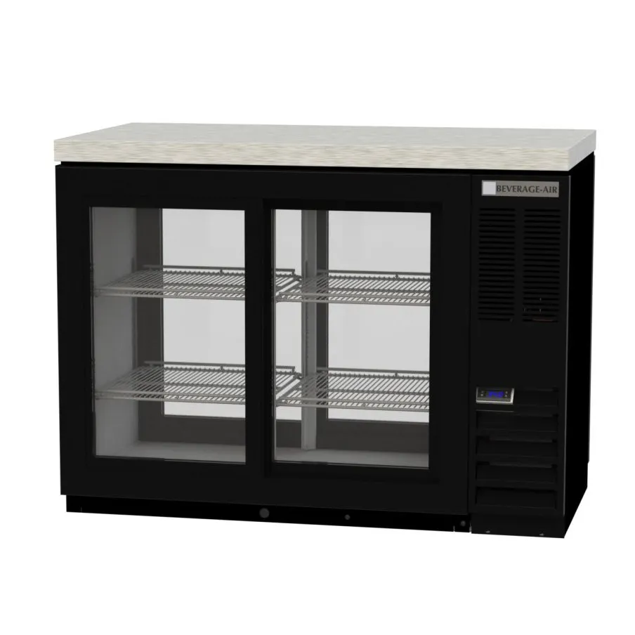 Beverage Air BB48HC-1-GS-F-PT-B-27 48" Pass-Thru Glass Door Back Bar Cooler