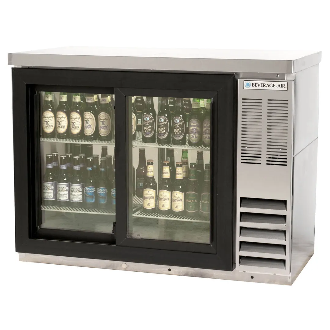 Beverage Air BB48HC-1-GS-F-PT-S-27 48" Pass-Thru Glass Door Back Bar Cooler
