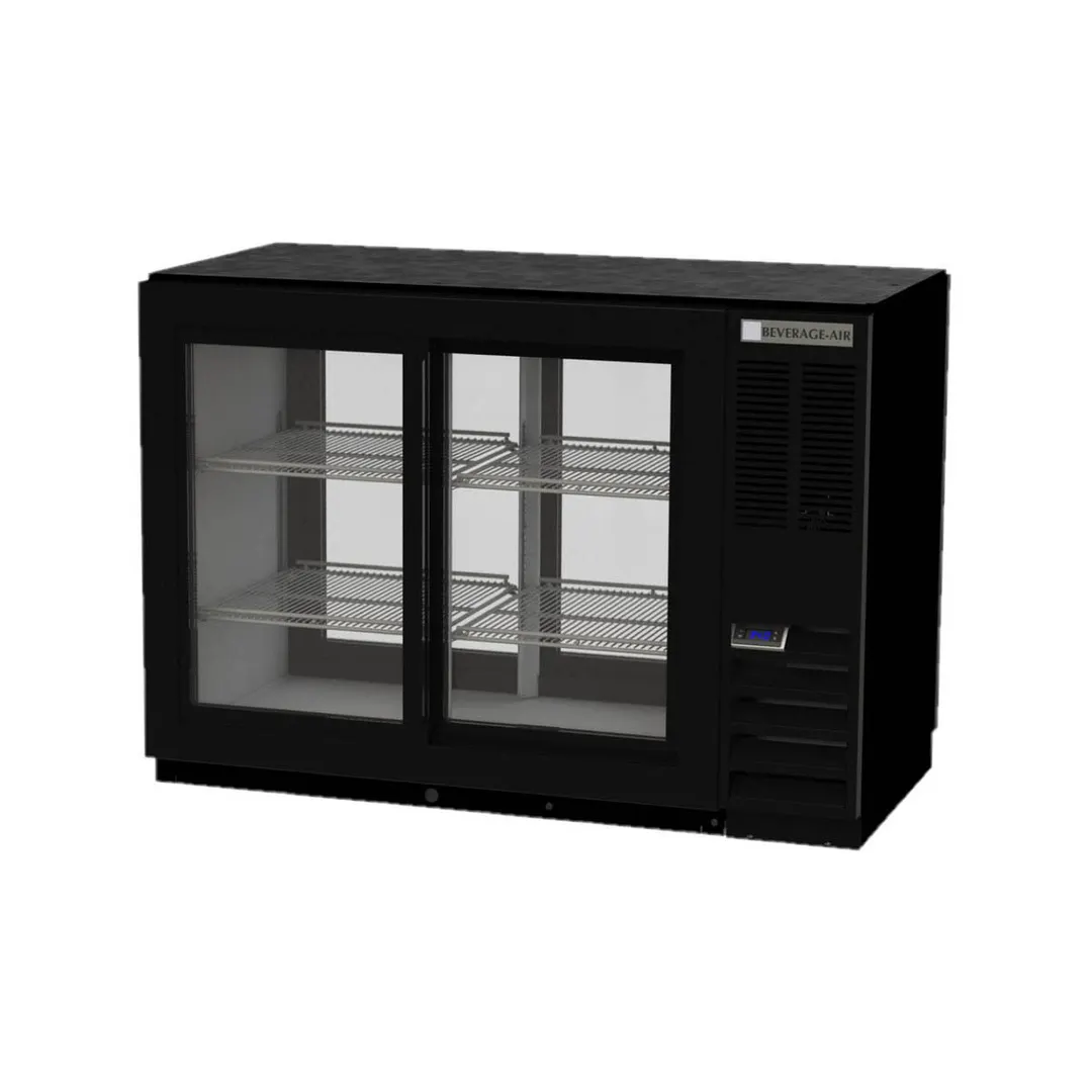 Beverage Air BB48HC-1-GS-PT-B 48" Pass-Thru Glass Door Back Bar Cooler