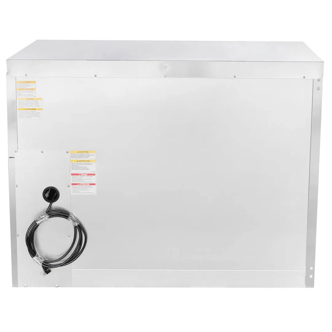 Beverage Air BB48HC-1-GS-S-27 48" 2 Section Black Back Bar Cooler with Glass Door