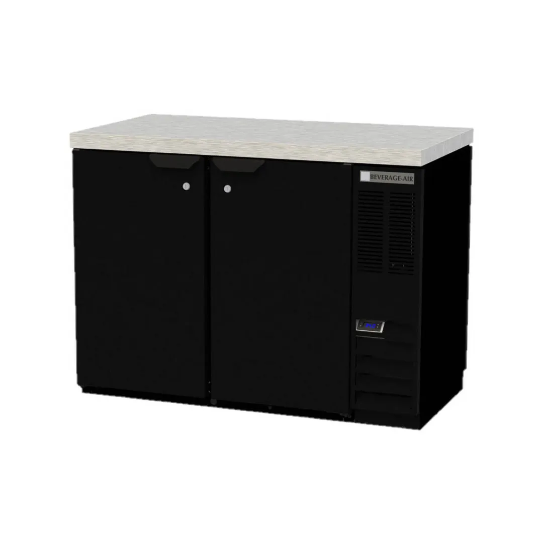 Beverage Air BB48HC-1-PT-B-27 48" Pass-Thru Solid Door Back Bar Refrigerator