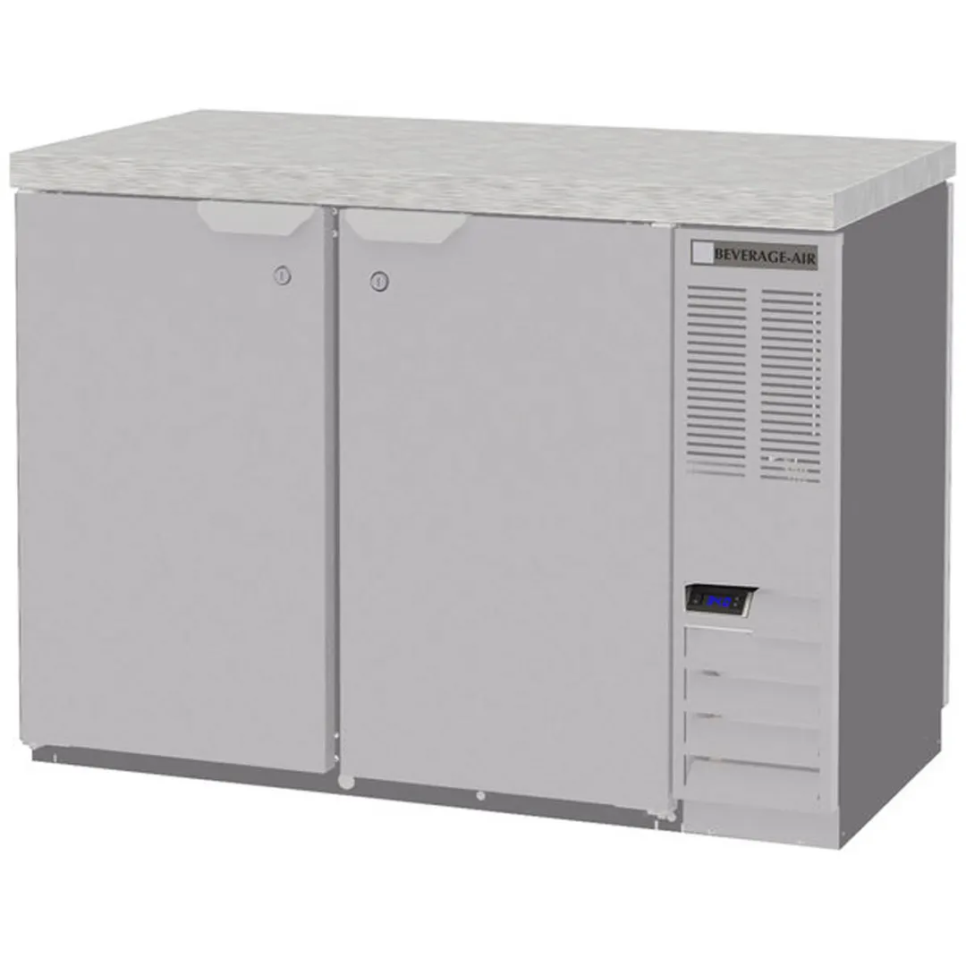 Beverage Air BB48HC-1-PT-S-27 48" Pass-Thru Solid Door Back Bar Refrigerator