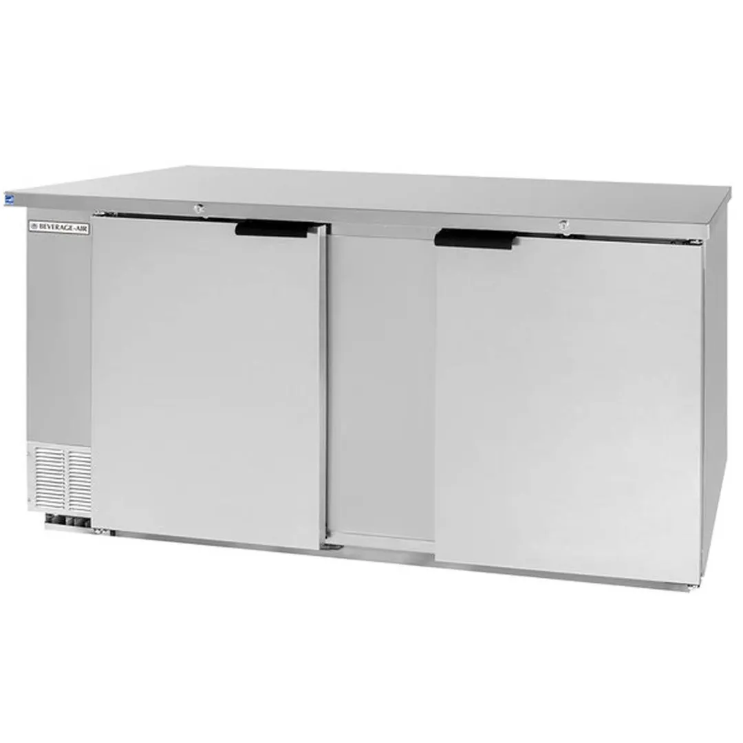 Beverage Air BB68HC-1-F-S 69" 2 Section Back Bar Refrigerator with Solid Door