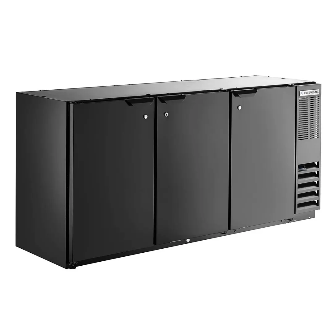 Beverage Air BB72HC-1-B 72" Three Section Back Bar Cooler with Solid Door, 19.92 cu. ft.
