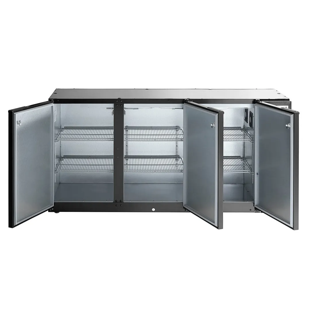 Beverage Air BB72HC-1-B 72" Three Section Back Bar Cooler with Solid Door, 19.92 cu. ft.