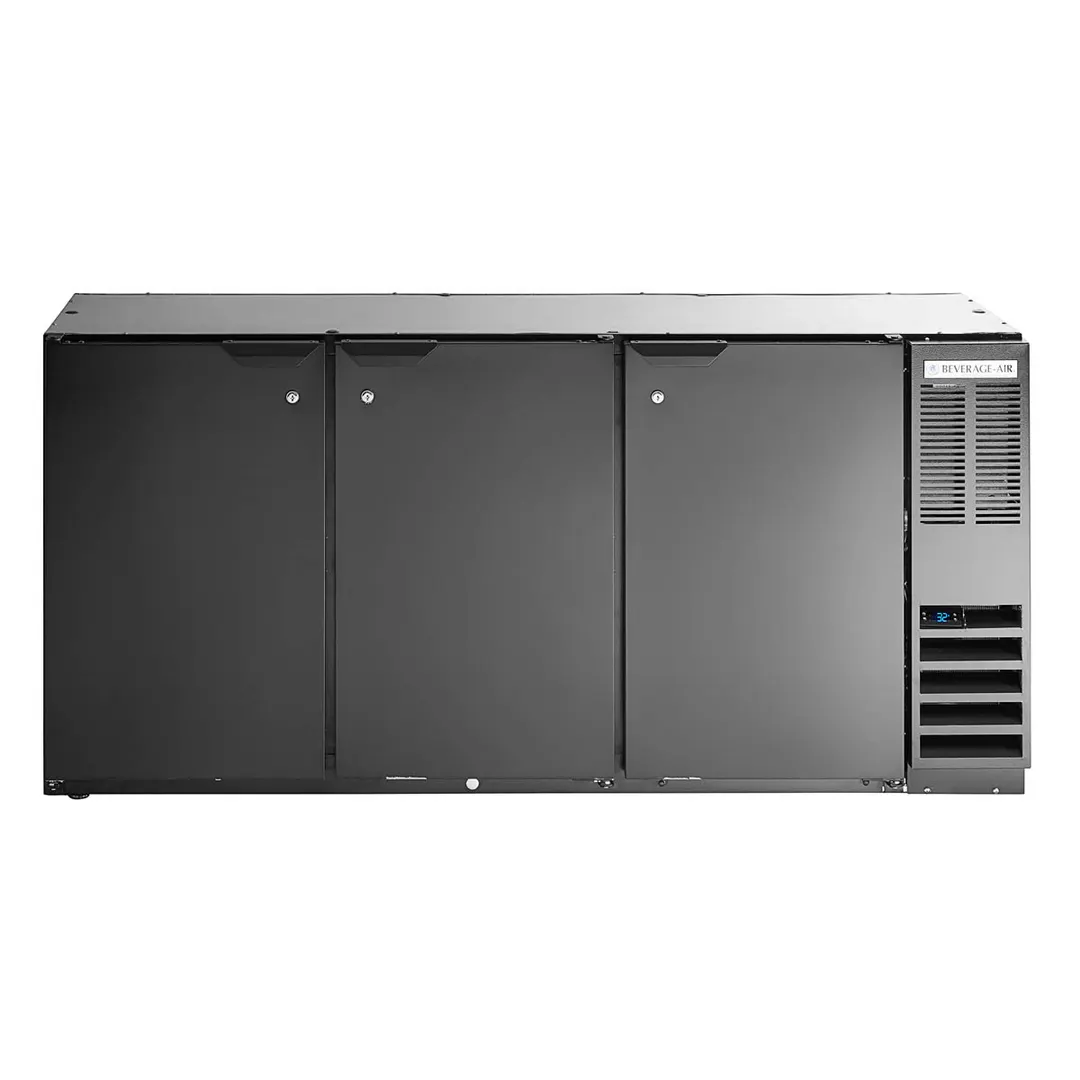 Beverage Air BB72HC-1-B 72" Three Section Back Bar Cooler with Solid Door, 19.92 cu. ft.