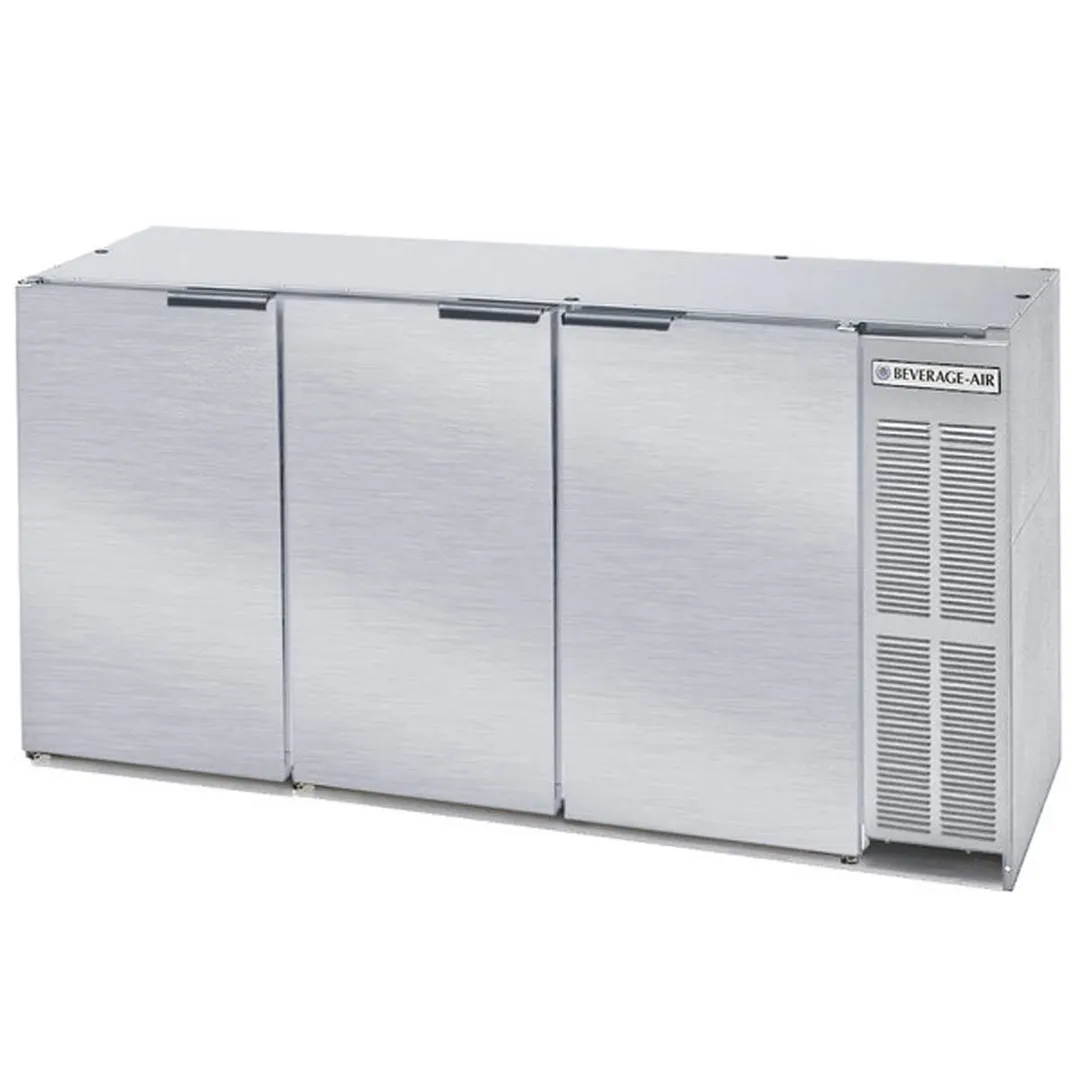 Beverage Air BB72HC-1-F-PT-S 72" Pass-Thru Solid Door Back Bar Cooler
