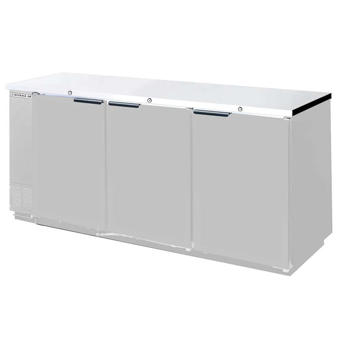 Beverage Air BB72HC-1-F-S 72" 3 Section Back Bar Refrigerator with Solid Door