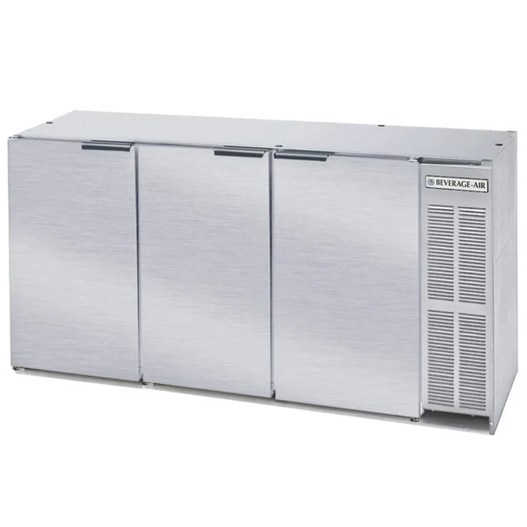 Beverage Air BB72HC-1-PT-S-27 72" Pass-Thru Solid Door Back Bar Refrigerator