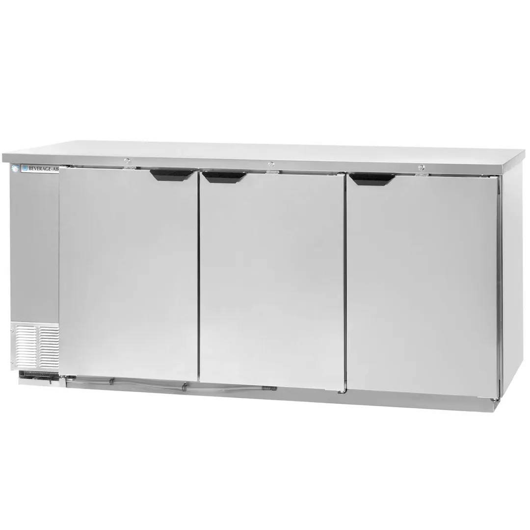 Beverage Air BB78HC-1-F-S 79" 3 Section Back Bar Refrigerator with Solid Door