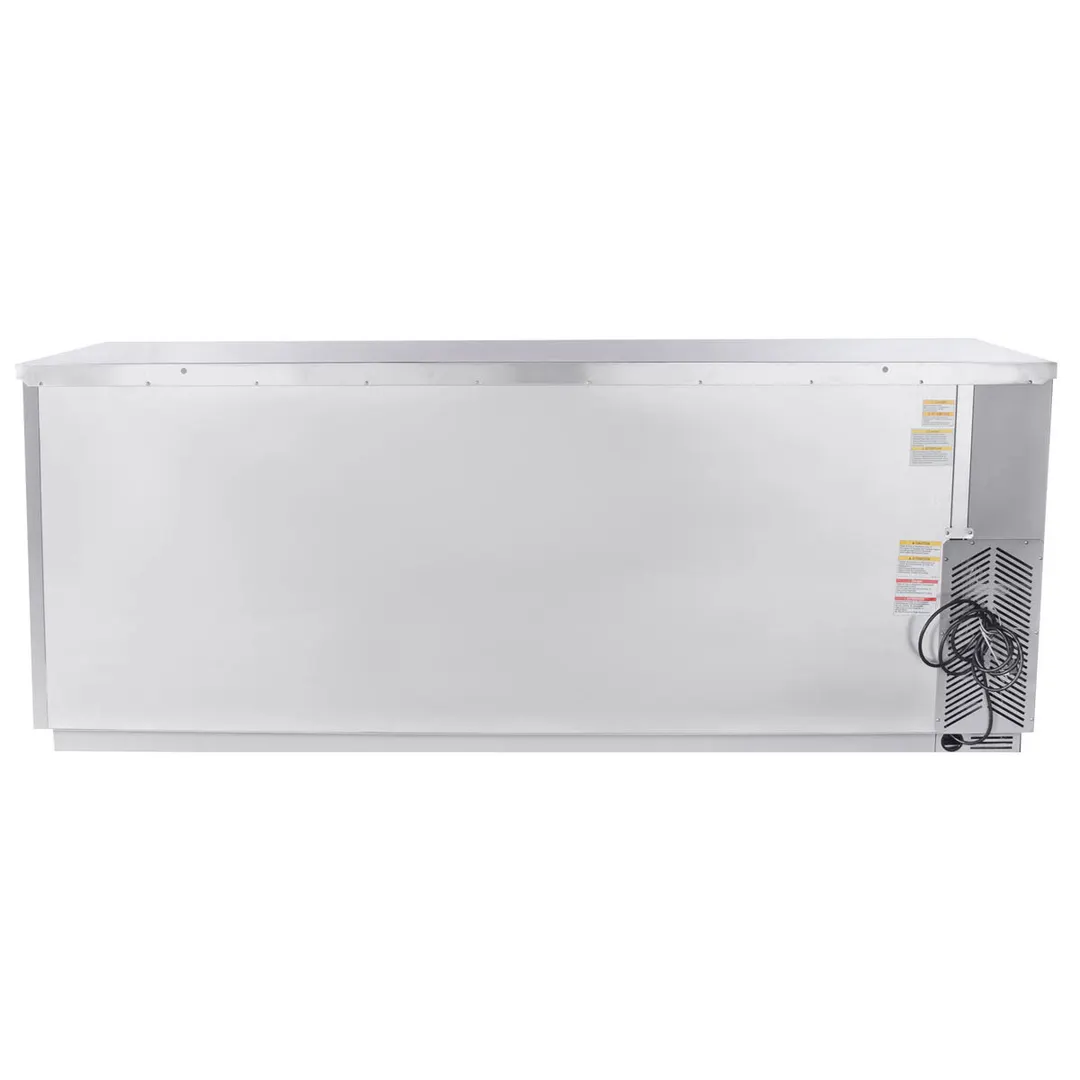 Beverage Air BB94HC-1-G-S 95" Three Section Back Bar Cooler with Glass Door, 37.82 cu. ft.