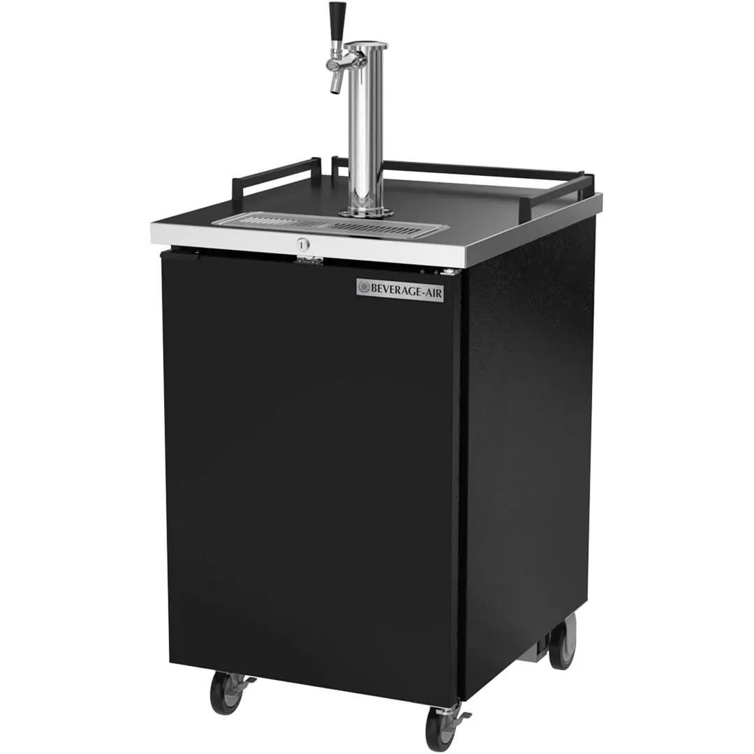 Beverage Air BM23HC-B 24" Beer Cooler 7.66 Cu Ft Black 1‑Keg 1‑Col 3" Faucet 1/6 HP 4" Casters USA