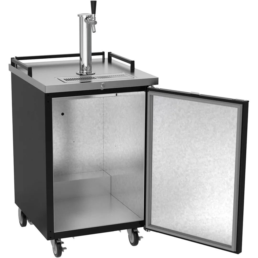 Beverage Air BM23HC-B 24" Beer Cooler 7.66 Cu Ft Black 1‑Keg 1‑Col 3" Faucet 1/6 HP 4" Casters USA