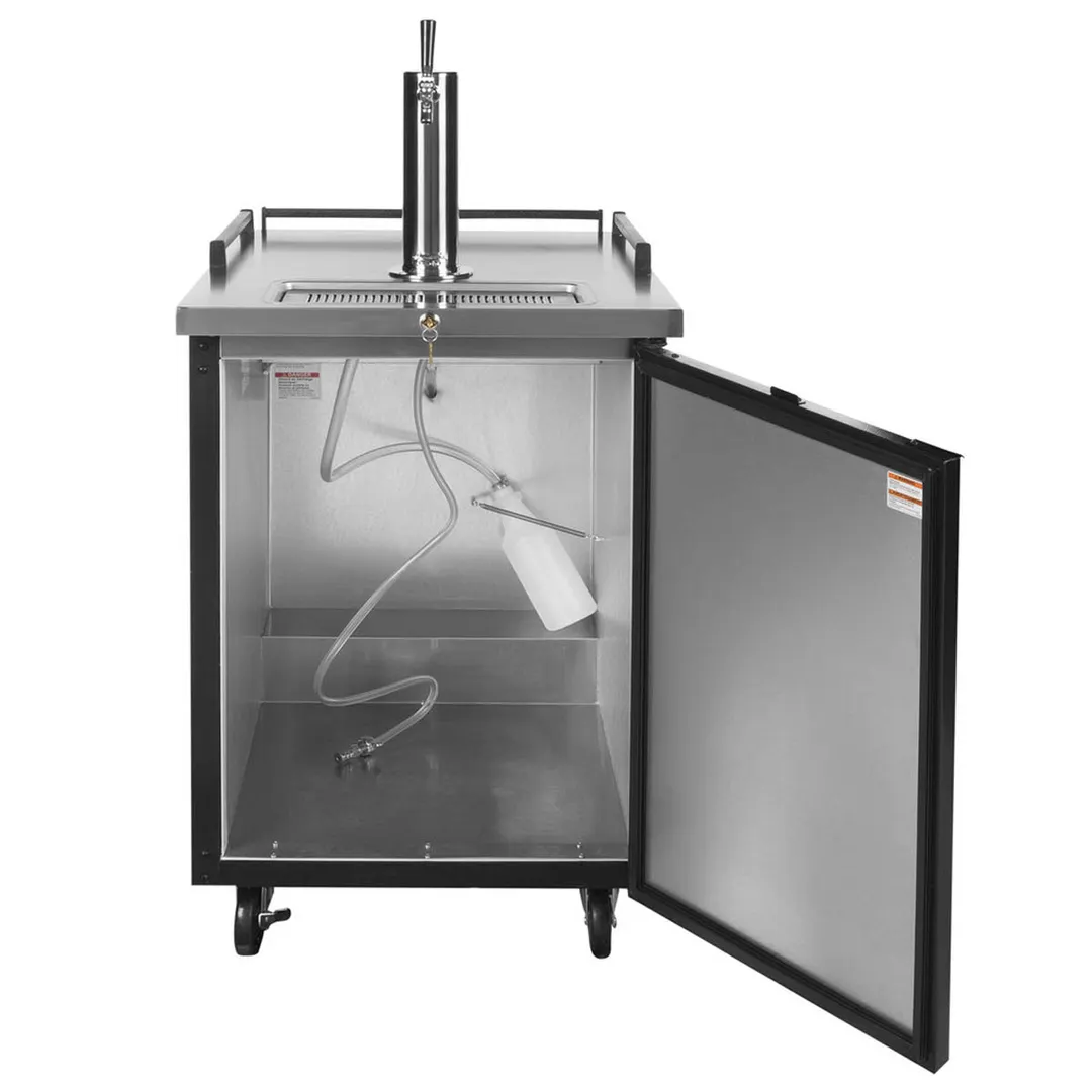 Beverage Air BM23HC-B 24" Beer Cooler 7.66 Cu Ft Black 1‑Keg 1‑Col 3" Faucet 1/6 HP 4" Casters USA