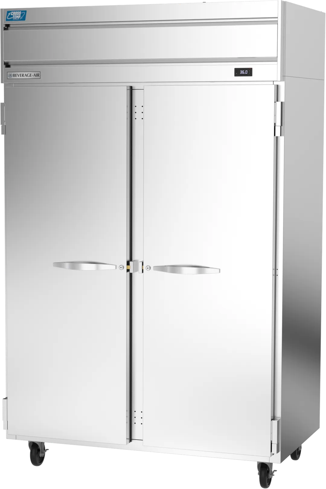Beverage Air CT2HC-1S 52" 2-Section Convertible Refrigerator Freezer w/ 2 Solid Doors, 45 cu. ft.