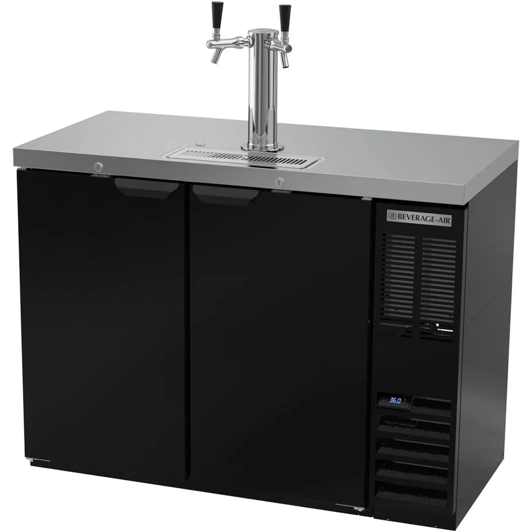 Beverage Air DD48HC-1-B 48" Draft Beer Cooler w/ 2 Kegs, 12.4 cu. ft., 1 Dual-Tap Tower