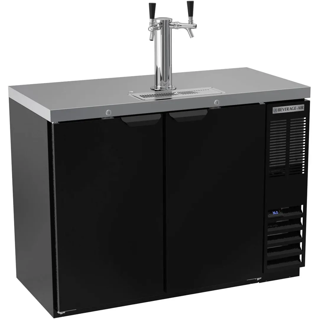 Beverage Air DD48HC-1-B 48" Draft Beer Cooler w/ 2 Kegs, 12.4 cu. ft., 1 Dual-Tap Tower
