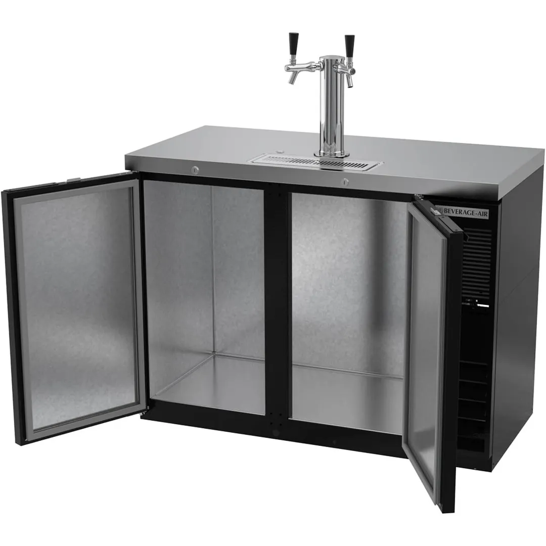 Beverage Air DD48HC-1-B 48" Draft Beer Cooler w/ 2 Kegs, 12.4 cu. ft., 1 Dual-Tap Tower