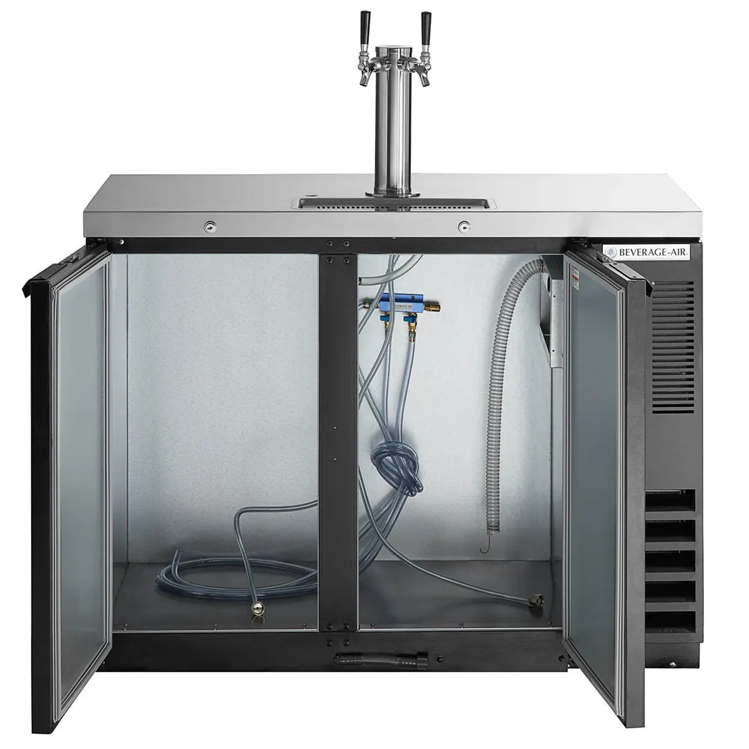 Beverage Air DD48HC-1-B 48" Draft Beer Cooler w/ 2 Kegs, 12.4 cu. ft., 1 Dual-Tap Tower