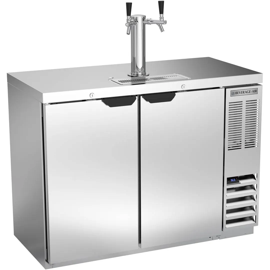 Beverage Air DD48HC-1-S 48" Draft Beer Cooler w/ 2 Kegs, 12.4 cu. ft., 1 Dual-Tap Tower