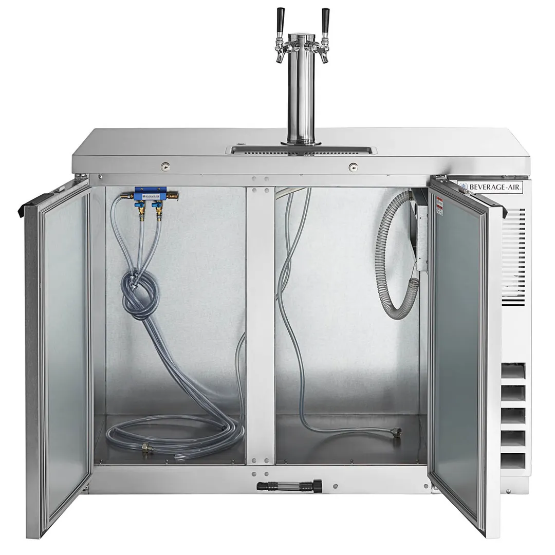 Beverage Air DD48HC-1-S 48" Draft Beer Cooler w/ 2 Kegs, 12.4 cu. ft., 1 Dual-Tap Tower