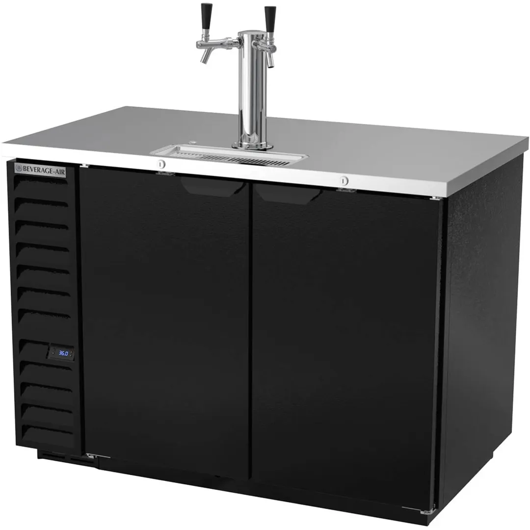 Beverage Air DD50HC-1-B 50" Draft Beer Cooler w/ 2 Kegs, 17.86 cu. ft., 1 Dual-Tap Tower