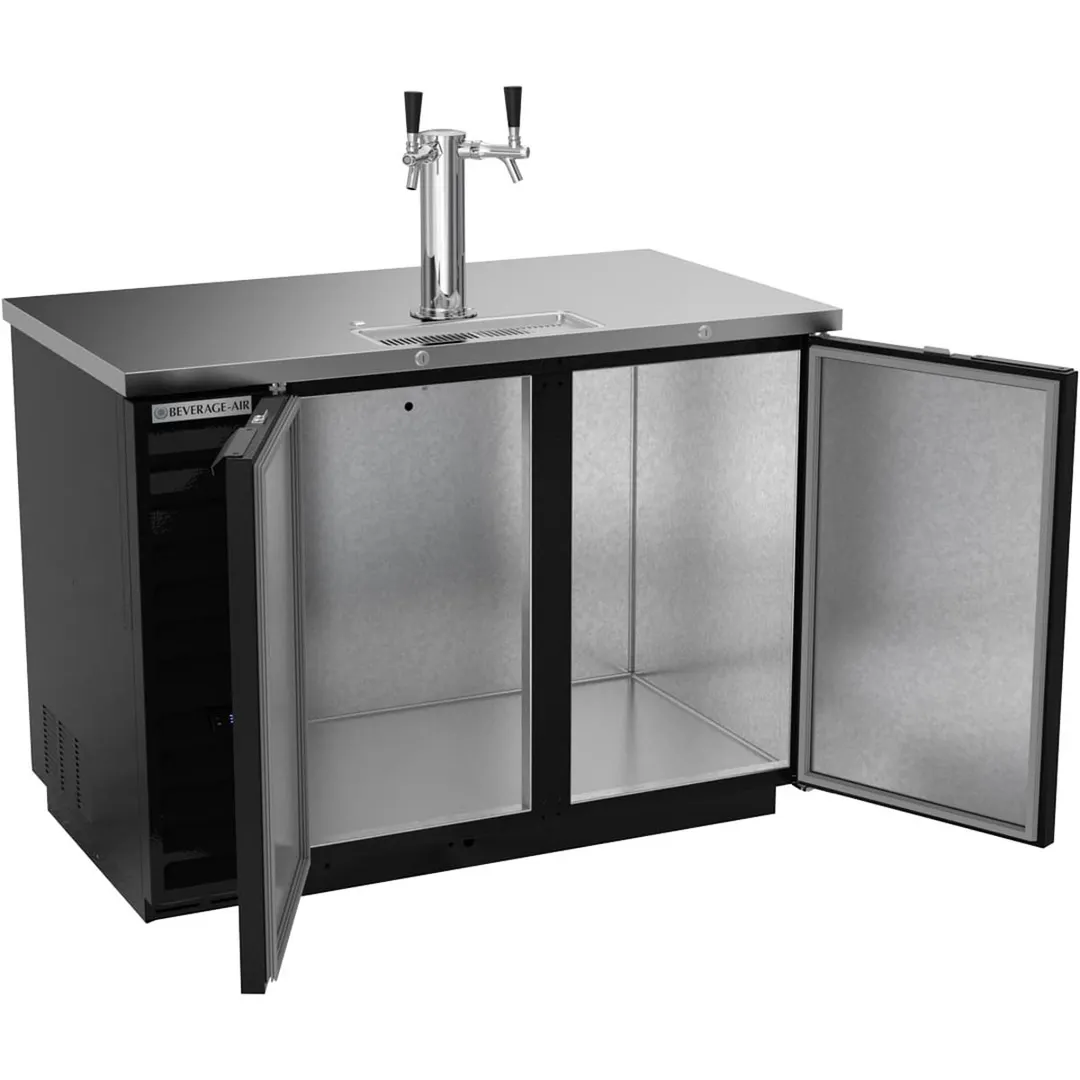 Beverage Air DD50HC-1-B 50" Draft Beer Cooler w/ 2 Kegs, 17.86 cu. ft., 1 Dual-Tap Tower