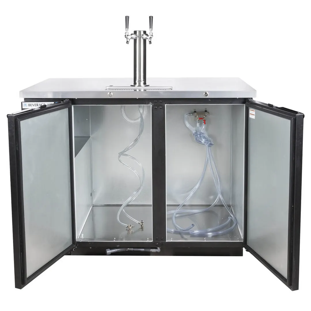 Beverage Air DD50HC-1-B 50" Draft Beer Cooler w/ 2 Kegs, 17.86 cu. ft., 1 Dual-Tap Tower