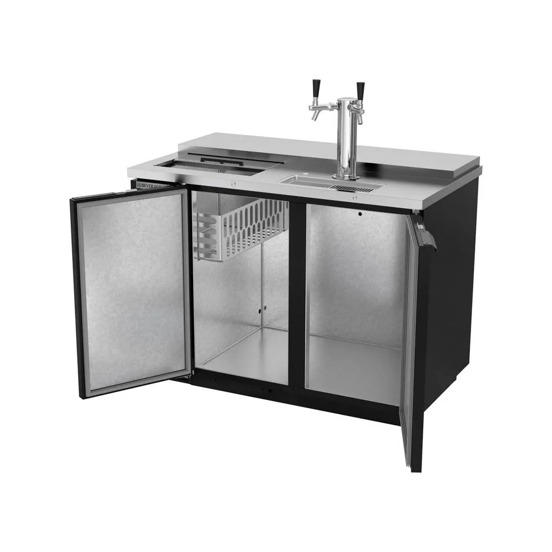 Beverage Air DD50HC-1-C-B 50" 1 Column Draft Beer Cooler, 2 Keg, 17.86 cu. ft.