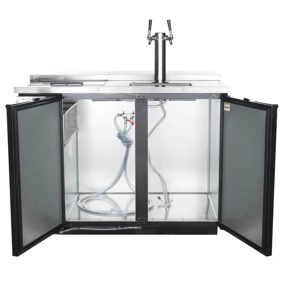 Beverage Air DD50HC-1-C-B 50" 1 Column Draft Beer Cooler, 2 Keg, 17.86 cu. ft.