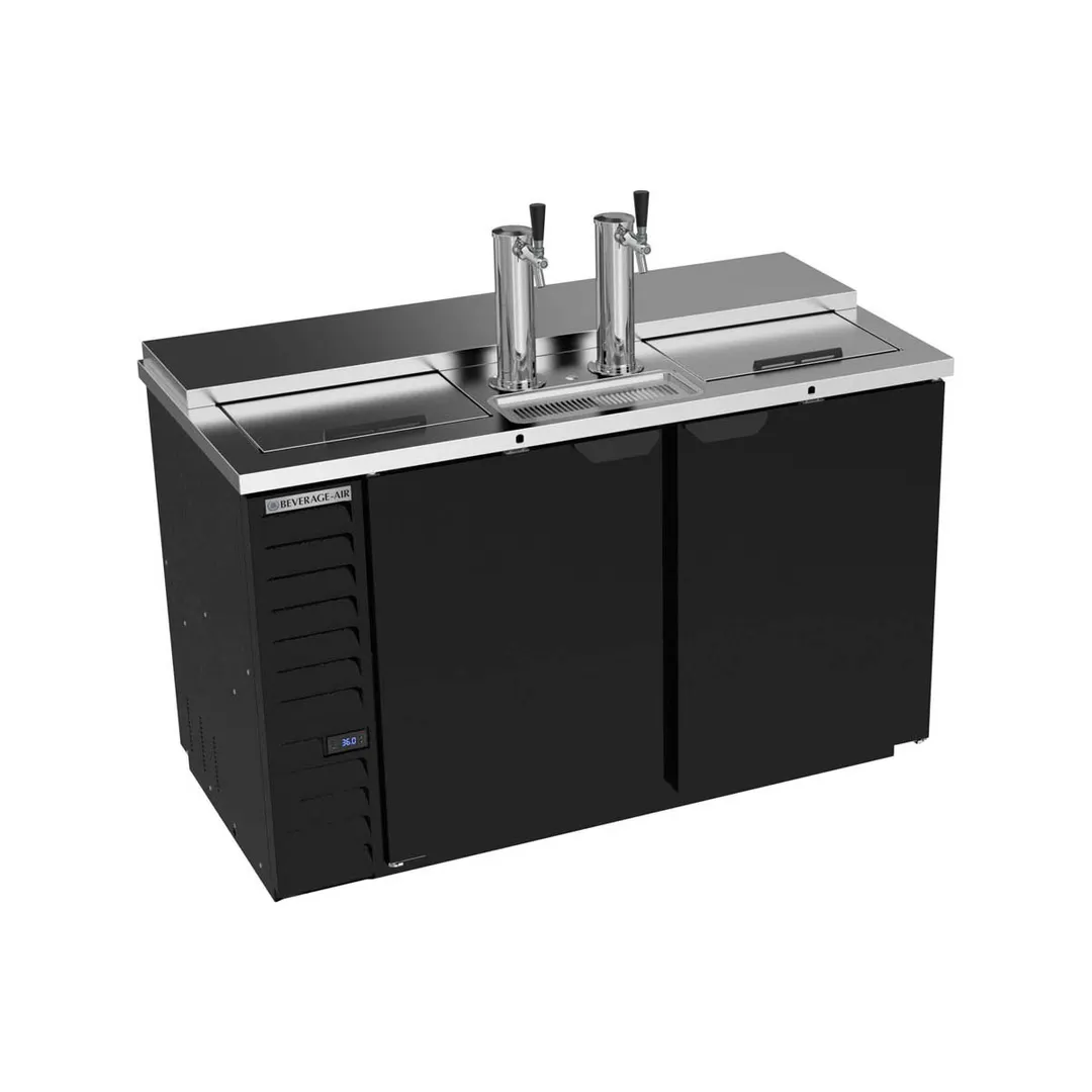 Beverage Air DD58HC-1-C-B 59" Draft Beer Cooler w/ 3 Kegs, 21.86 cu. ft., 2 Single-Tap Towers