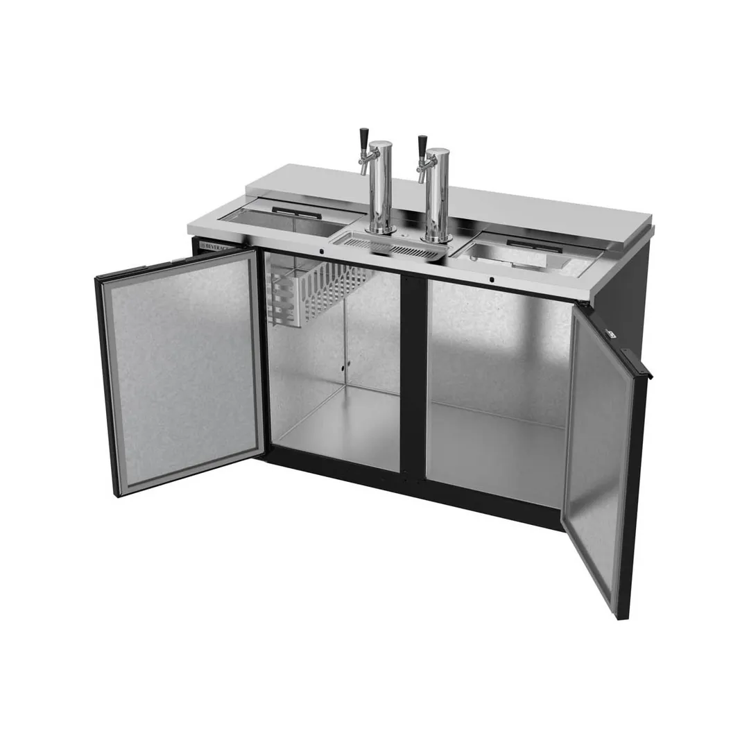 Beverage Air DD58HC-1-C-B 59" Draft Beer Cooler w/ 3 Kegs, 21.86 cu. ft., 2 Single-Tap Towers
