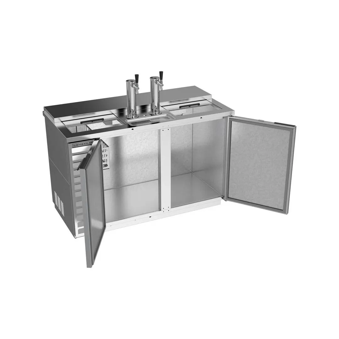 Beverage Air DD58HC-1-C-S 59" Draft Beer Cooler w/ 3 Kegs, 21.86 cu. ft., 2 Single-TapTowers