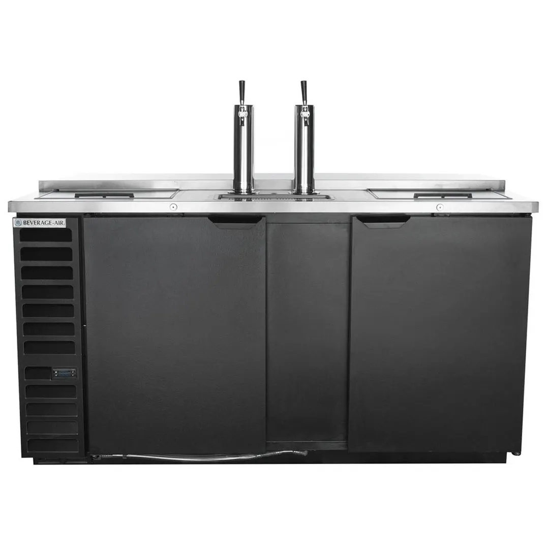 Beverage Air DD68HC-1-C-B 69" Draft Beer Cooler w/ 3 Kegs, 25.93 cu. ft., 2 Single-Tap Towers