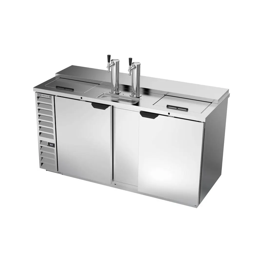 Beverage Air DD68HC-1-C-S 69" Draft Beer Cooler w/ 3 Kegs, 25.93 cu. ft., 2 Single-Tap Towers