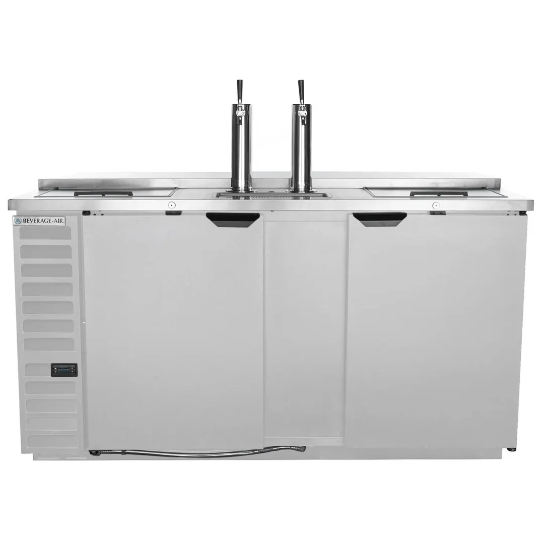 Beverage Air DD68HC-1-C-S 69" Draft Beer Cooler w/ 3 Kegs, 25.93 cu. ft., 2 Single-Tap Towers