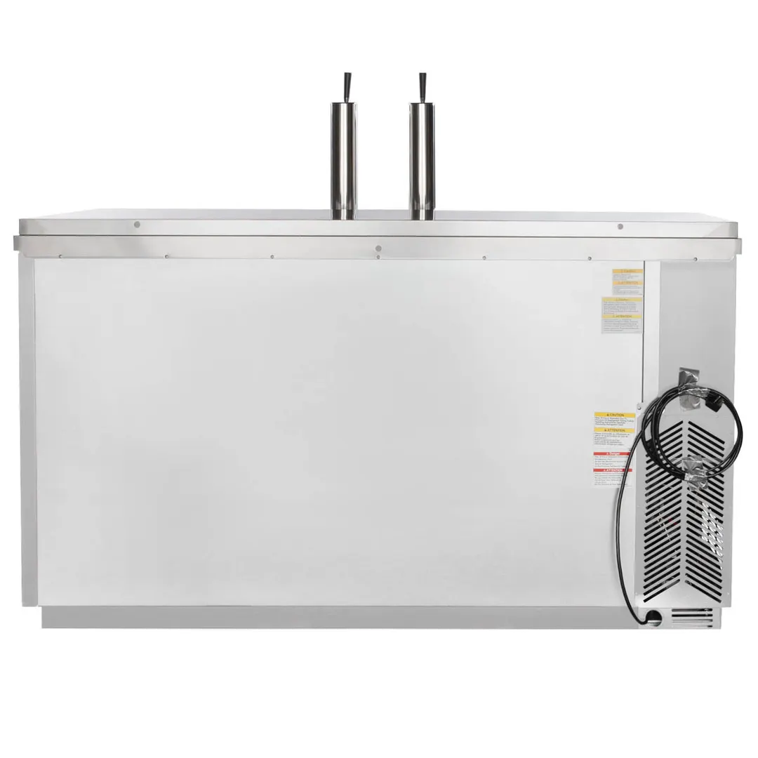 Beverage Air DD68HC-1-C-S 69" Draft Beer Cooler w/ 3 Kegs, 25.93 cu. ft., 2 Single-Tap Towers