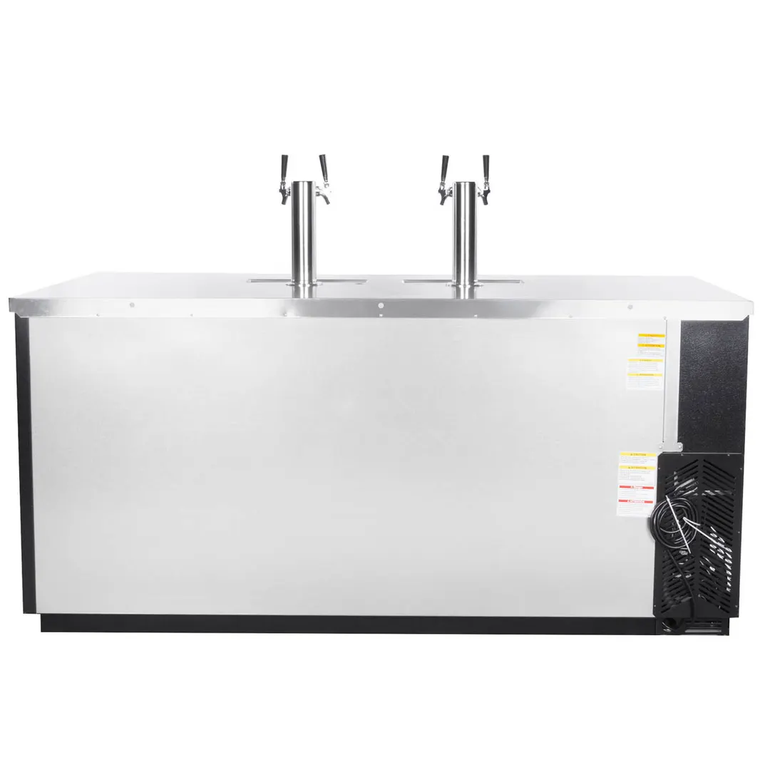 Beverage Air DD72HC-1-B 72" Draft Beer Cooler w/ 3 Kegs, 19.95 cu. ft., 2 Dual-Tap Towers
