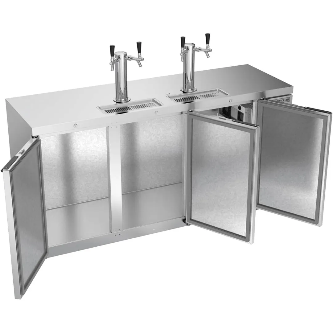 Beverage Air DD72HC-1-S 72" Draft Beer Cooler w/ 3 Kegs, 19.95 cu. ft., 2 Dual-Tap Towers