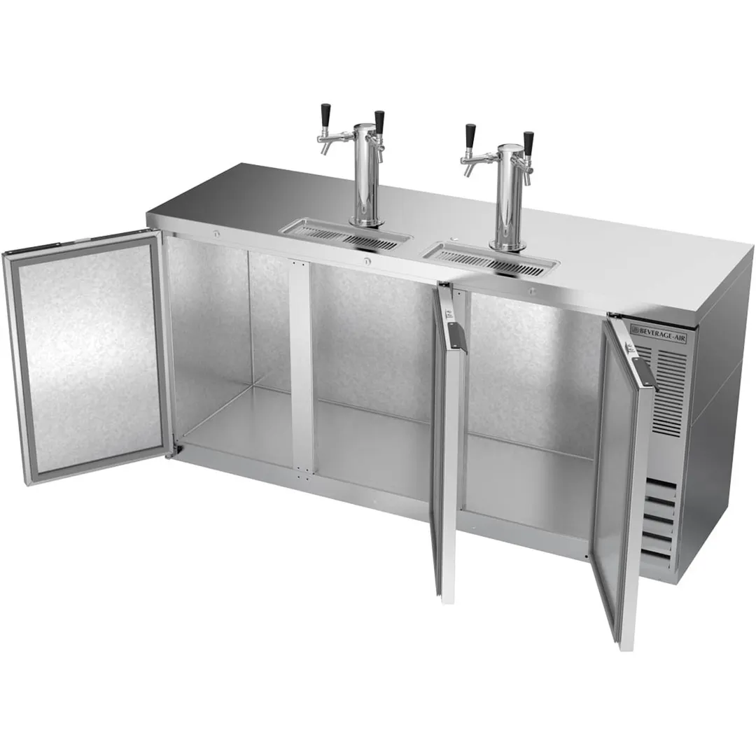 Beverage Air DD72HC-1-S 72" Draft Beer Cooler w/ 3 Kegs, 19.95 cu. ft., 2 Dual-Tap Towers
