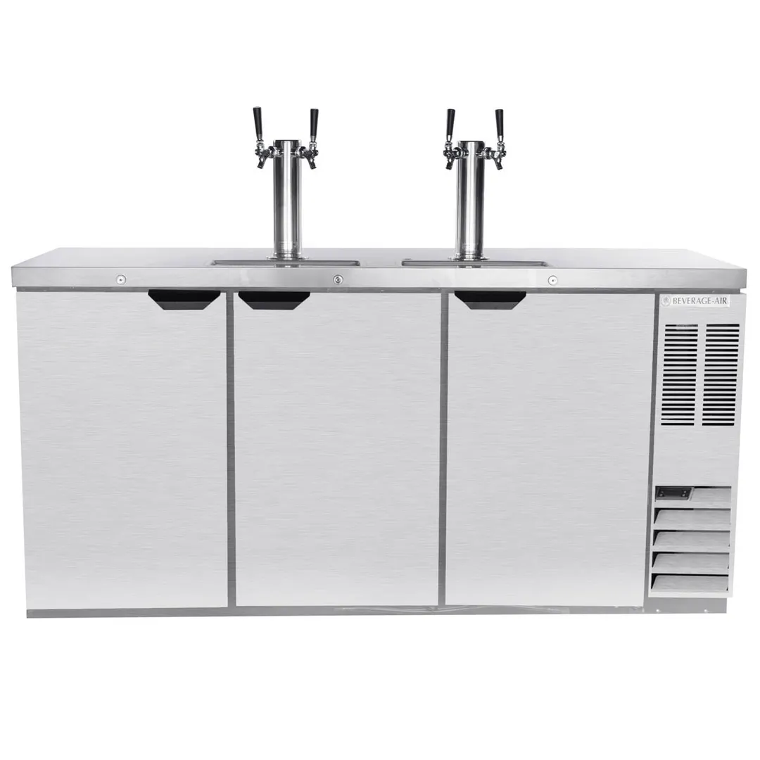 Beverage Air DD72HC-1-S 72" Draft Beer Cooler w/ 3 Kegs, 19.95 cu. ft., 2 Dual-Tap Towers