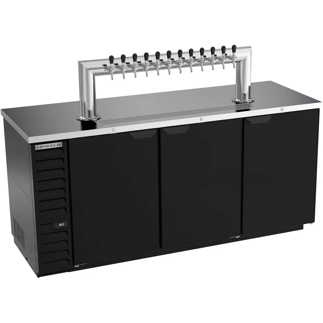Beverage Air DD78HC-1-B-12T 79" Draft Beer Cooler w/ 4 Kegs, 33.59 cu. ft., 12 Taps