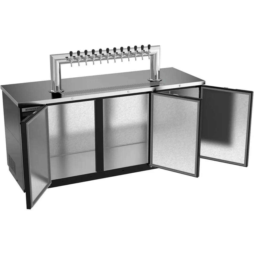 Beverage Air DD78HC-1-B-12T 79" Draft Beer Cooler w/ 4 Kegs, 33.59 cu. ft., 12 Taps