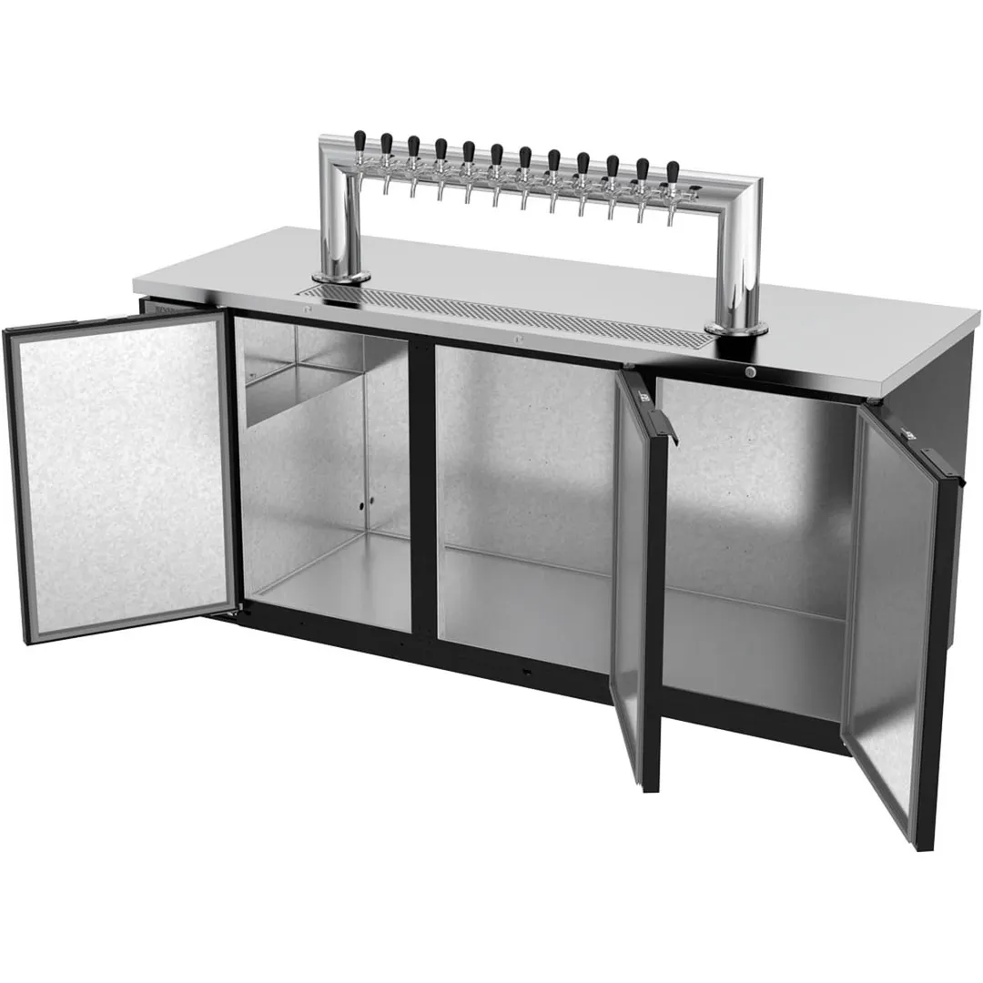 Beverage Air DD78HC-1-B-12T 79" Draft Beer Cooler w/ 4 Kegs, 33.59 cu. ft., 12 Taps