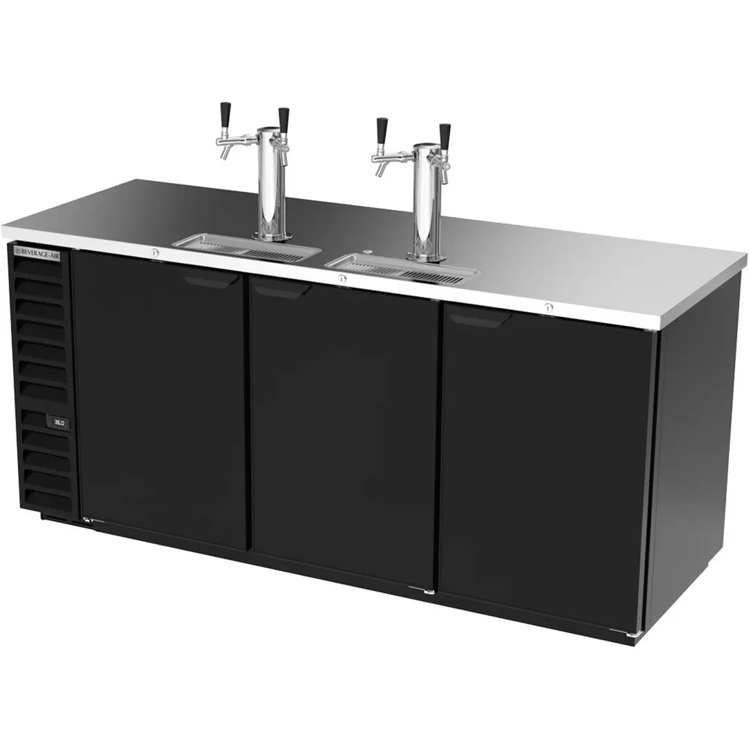 Beverage Air DD78HC-1-B 79" Draft Beer Cooler w/ 4 Kegs, 33.59 cu. ft., 2 Dual-Tap Towers