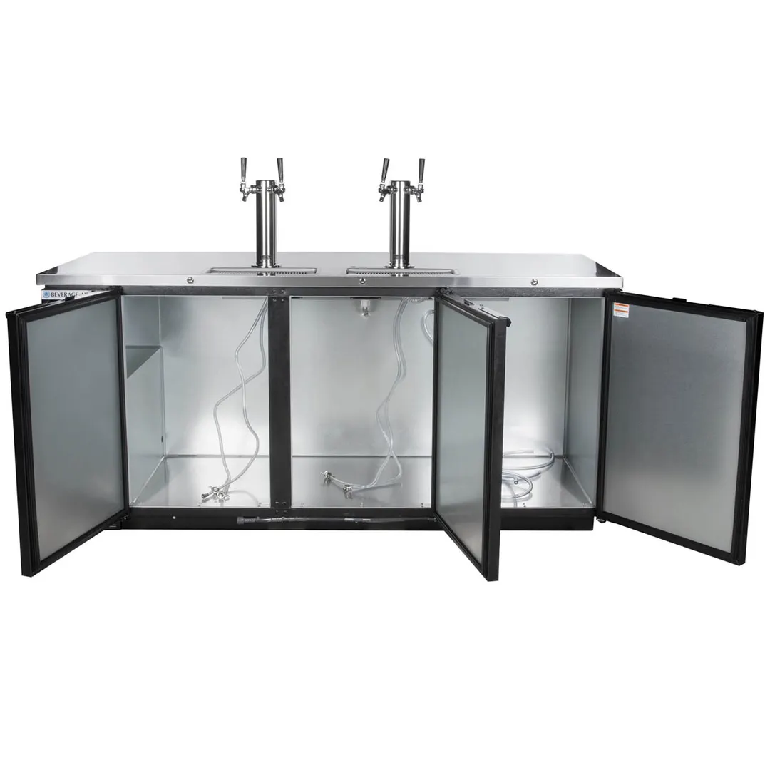 Beverage Air DD78HC-1-B 79" Draft Beer Cooler w/ 4 Kegs, 33.59 cu. ft., 2 Dual-Tap Towers