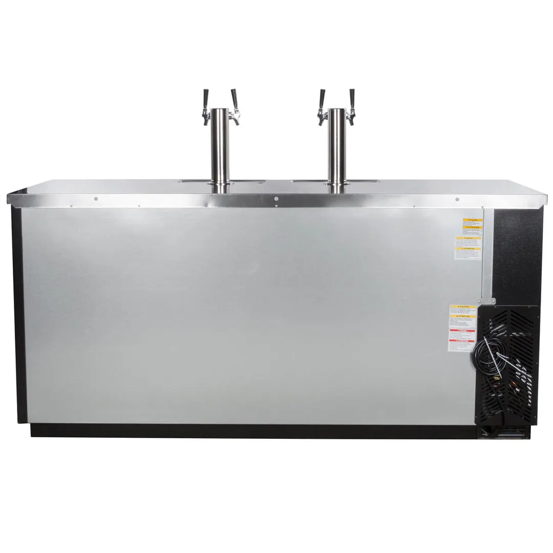 Beverage Air DD78HC-1-B 79" Draft Beer Cooler w/ 4 Kegs, 33.59 cu. ft., 2 Dual-Tap Towers