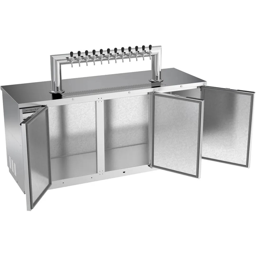 Beverage Air DD78HC-1-S-12T 79" Draft Beer Cooler w/ 4 Kegs, 33.59 cu. ft., 12 Taps