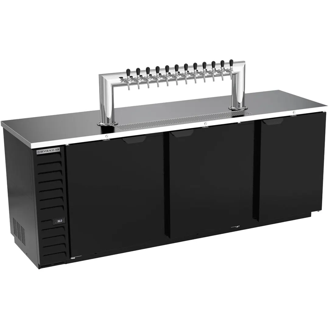 Beverage Air DD94HC-1-B-12T 95" Draft Beer Cooler w/ 5 Kegs, 37.82 cu. ft., 12 Taps